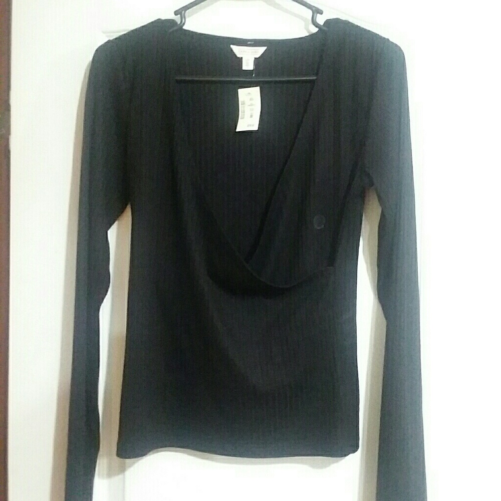 New with tags black dress shirt.